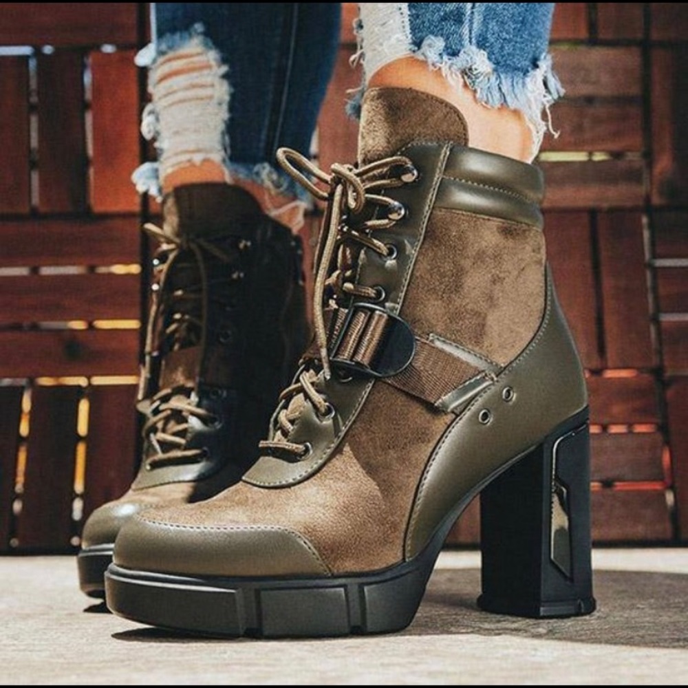 Olive Ankle Bootie